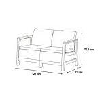 Scandi linea kerti bútor szett jute tárolós asztallal