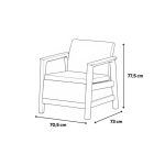 Scandi linea kerti bútor szett jute tárolós asztallal