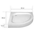 Klonberg 80x80 Íves akríl zuhanytálca 80x80 cm