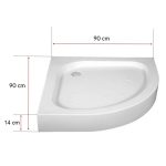 Klonberg 90x90 Íves akríl zuhanytálca 90x90 cm