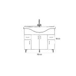 Bianca Plus 105 alsó szekrény mosdóval