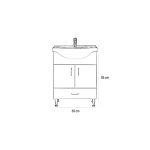 Bianca Plus 65 alsó szekrény mosdóval