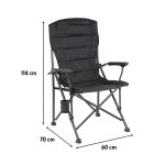 Leziter XL karfás horgász szék pohártartóval fekete