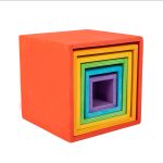 Szivárvány dobozos Montessori fajáték