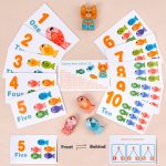 Mágneses horgász fajáték, számok tanulásához