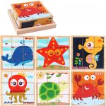 Fakocka puzzle, kirakós fajáték