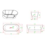 Noa szabadon álló fürdőkád fekete