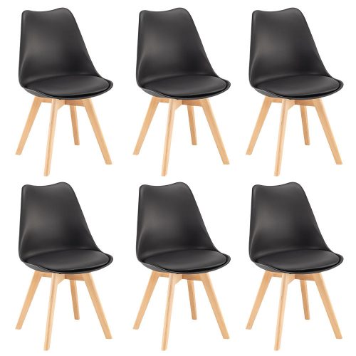 Silla étkezőszék 6 db fekete színben