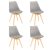 Silla étkezőszék 4 db szürke színben
