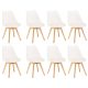 Silla étkezőszék 8 db fehér színben