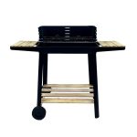 Téglalap alakú görgős faszenes grill