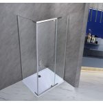 Galatro 80x100 cm aszimmetrikus zuhanykabin zuhanytálca nélkül