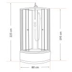 Karolino 80x80 cm White mélytálcás zuhanykabin