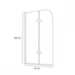 Eva 70x140 cm kádparaván Black