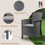 Lima műrattan karfás szék