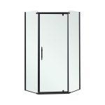 Celtic 100x100 cm ötszögletű zuhanykabin tálca nélkül fekete