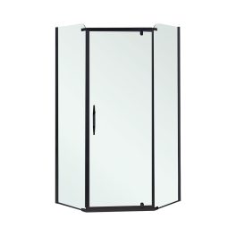   Celtic 100x100 cm ötszögletű zuhanykabin tálca nélkül fekete