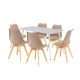 Ravena 6+1 étkező garnitúra fehér-bézs