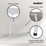 Ravena 4+1 étkező garnitúra fehér-fehér