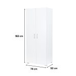 Family ruhásszekrény 74x182 cm fehér