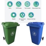 Hulladéktároló 120L zöld
