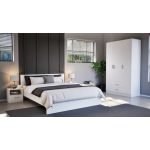 Miami gardróbszekrény 120x205 cm fehér-fehér