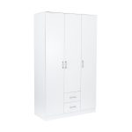 Miami gardróbszekrény 120x205 cm fehér-fehér