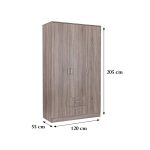 Miami gardróbszekrény 120x205 cm yorki tölgy-yorki tölgy