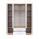 Miami gardróbszekrény 160x205 cm fehér-sonoma tölgy