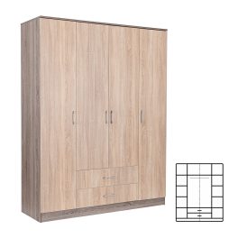   Miami gardróbszekrény 160x205 cm sonoma tölgy-yorki tölgy