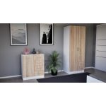 Miami gardróbszekrény 80x205 cm sonoma tölgy-fehér