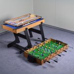 4 az 1-ben játékasztal, csocsó, ping-pong, biliárd és curling bowling játékhoz