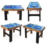 4 az 1-ben játékasztal, csocsó, ping-pong, biliárd és léghoki játékhoz