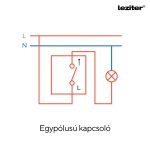 Nova egy áramkörös egypólusú kapcsoló keret nélkül 101 fehér