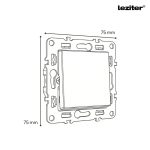 Nova egy áramkörös egypólusú kapcsoló keret nélkül 101 szürke