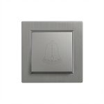 Nova csengő kapcsoló 101N szürke szálcsiszolt kerettel