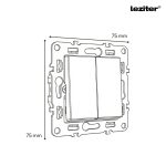 Nova csillárkapcsoló 105 szürke szálcsiszolt kerettel