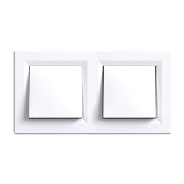 Nova kettős váltókapcsoló 106 fehér dupla kerettel