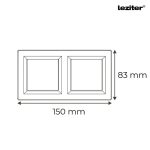 Nova kettős kereszt kapcsoló 107 fehér dupla kerettel