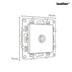 Nova dugalj TV csatlakozóval fehér kerettel