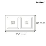 Nova kettős UTP aljzat RJA-45 fehér kerettel