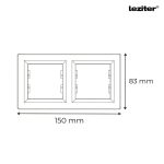 Nova kettes keret vízszintes fehér