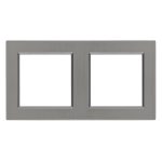 Nova kettes keret vízszintes szürke szálcsiszolt