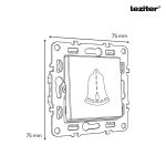 Nova kettős csengő kapcsoló 101N szürke szálcsiszolt kerettel