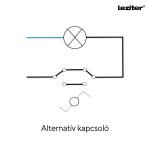 Nova kettős váltókapcsoló 106 szürke szálcsiszolt dupla kerettel