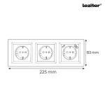 Nova III kettő dugalj USB csatlakozóval fehér kerettel
