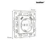 Nova III kettő dugalj USB csatlakozóval fehér kerettel