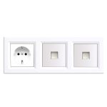 Nova III dugalj kettő UTP csatlakozóval fehér kerettel