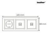 Nova III dugalj kettő UTP csatlakozóval fehér kerettel