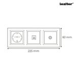 Nova dugalj, UTP, TV csatlakozóval fehér kerettel